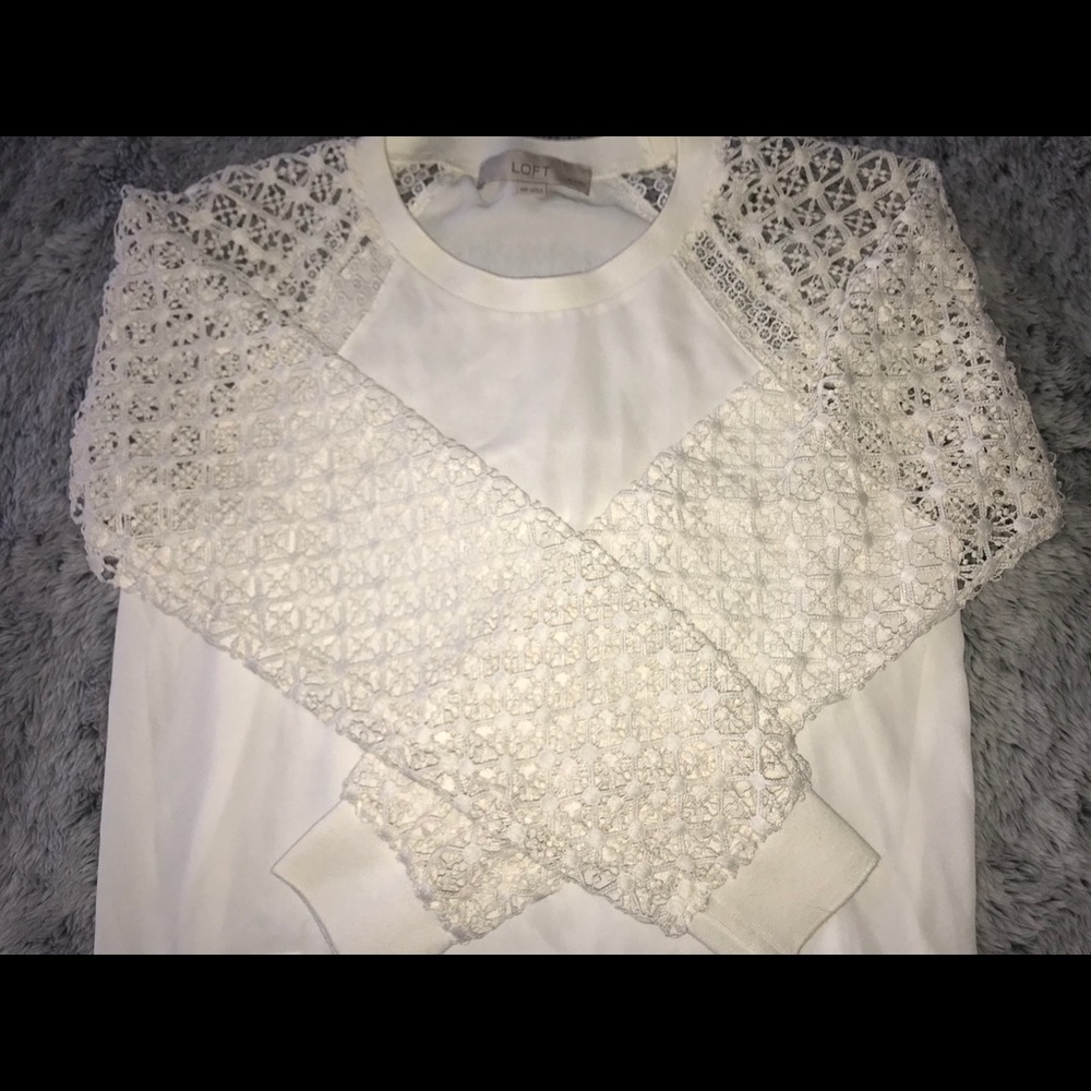 LOFT white blouse